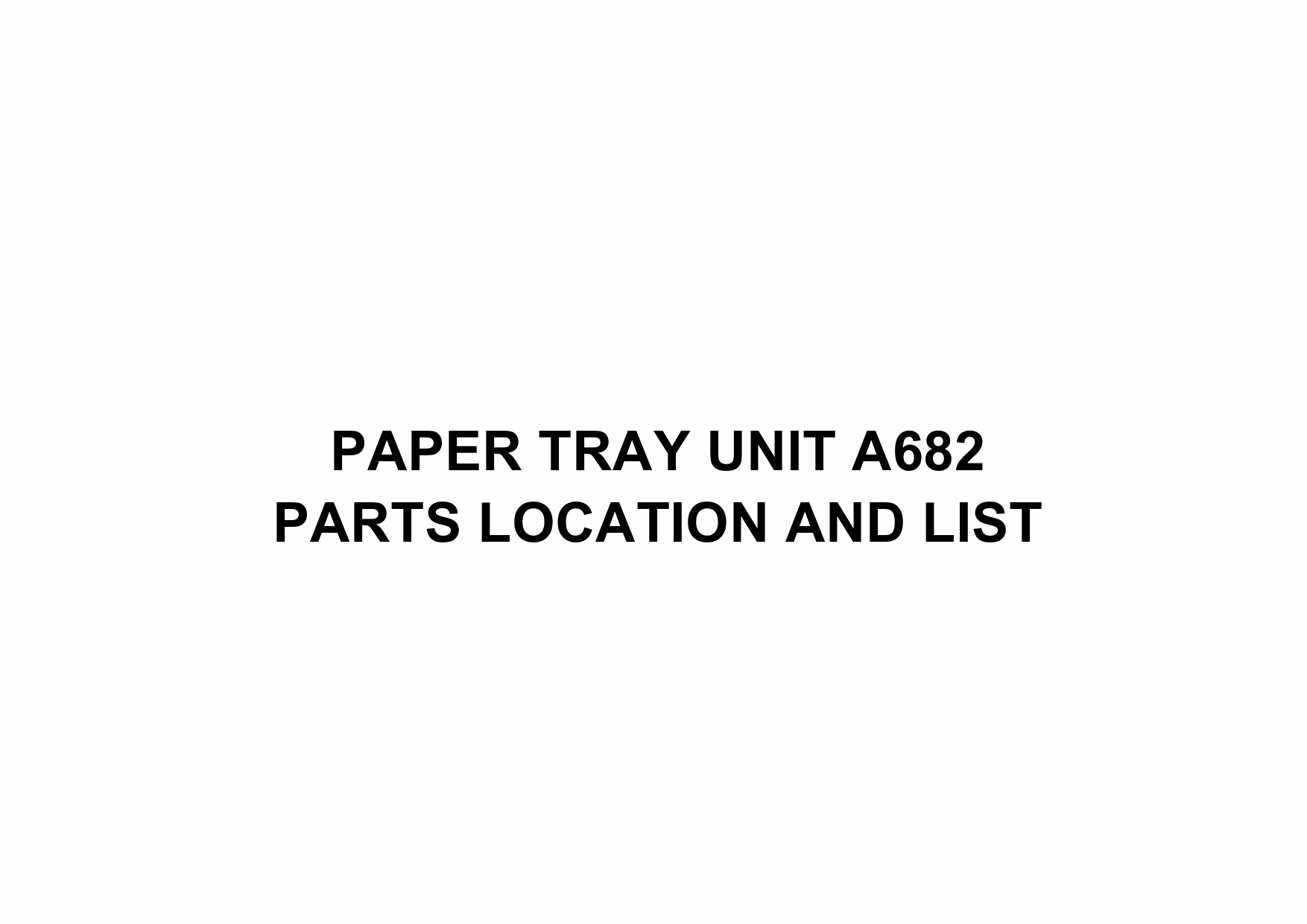 RICOH Options A682 PAPER-TRAY-UNIT Parts Catalog PDF download-1